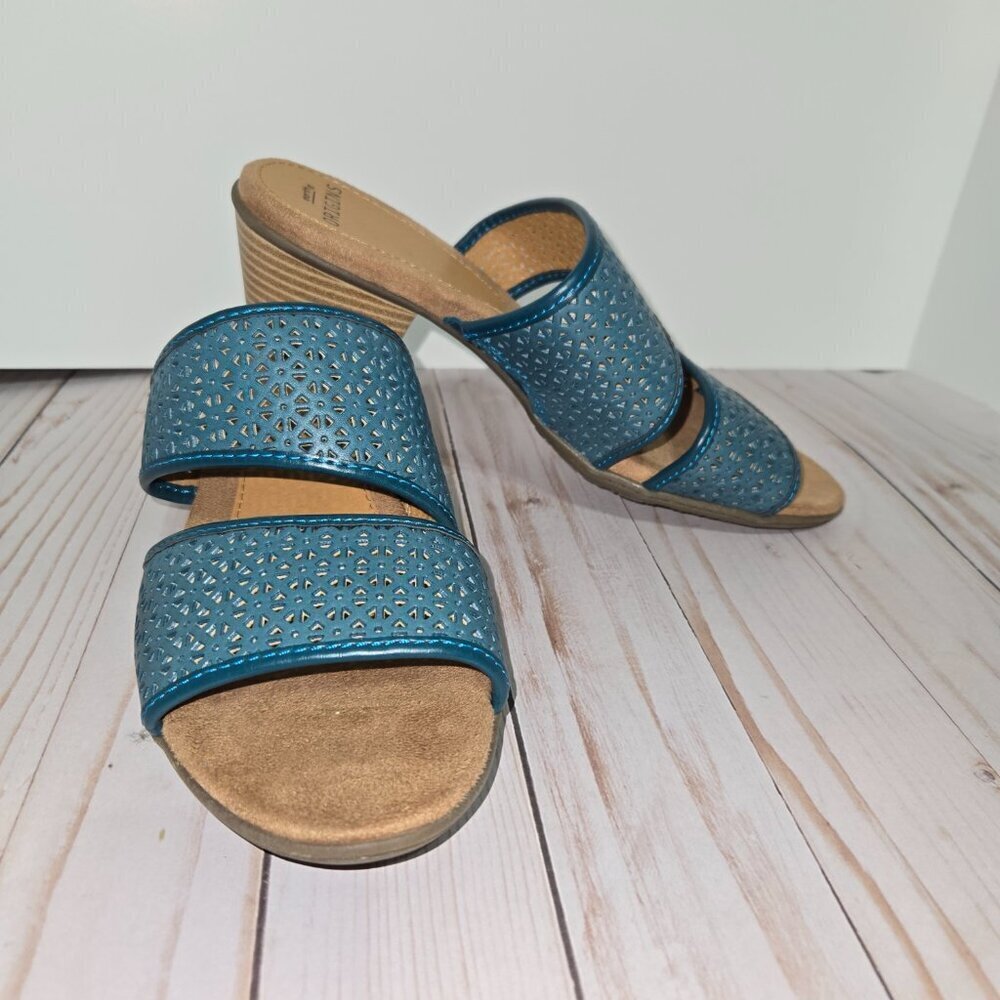 Earth Origins Women's, Cayla Sandal Teal Size 9